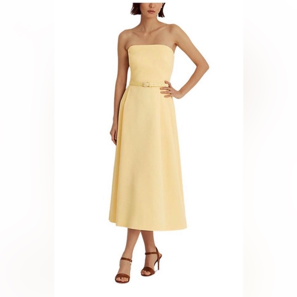 Ralph Lauren yellow strapless dress